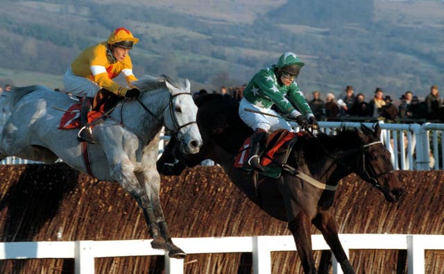 One Man (left) in action at Cheltenham