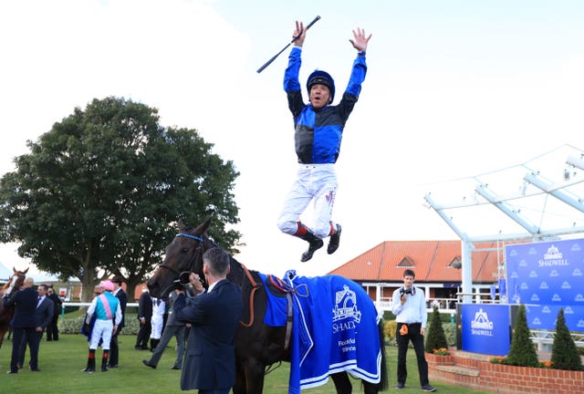 Dettori is famous for his flying dismount after big-race winners