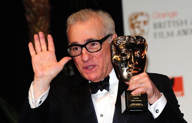 BMartin Scorsese with another award, the Bafta Fellowship (Ian West/AP)