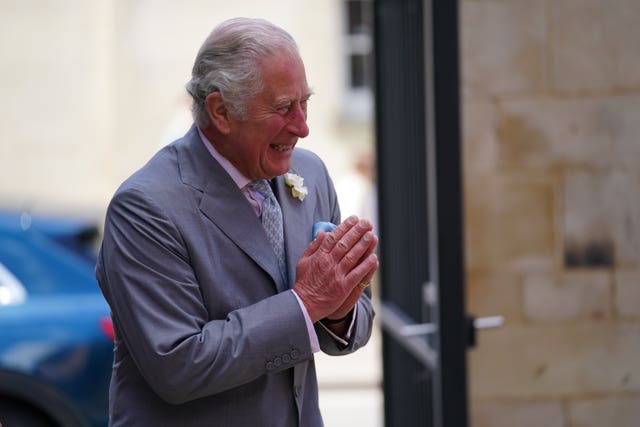 The Prince of Wales arrives for a visit to the Oxford India Centre (Jacob King/PA)