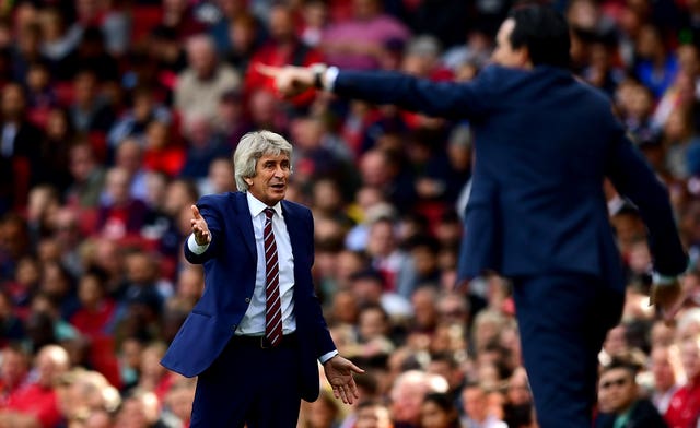 West Ham manager Manuel Pellegrini is waiting for his first win