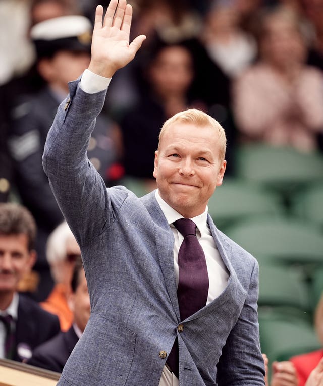 Sir Chris Hoy waving