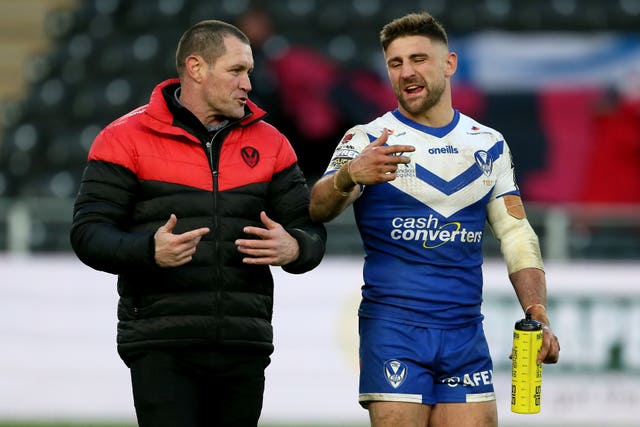 Kristian Woolf, left, admitted the loss of Tom Makinson - even for only a week - is a blow for Saints (Richard Sellers/PA)