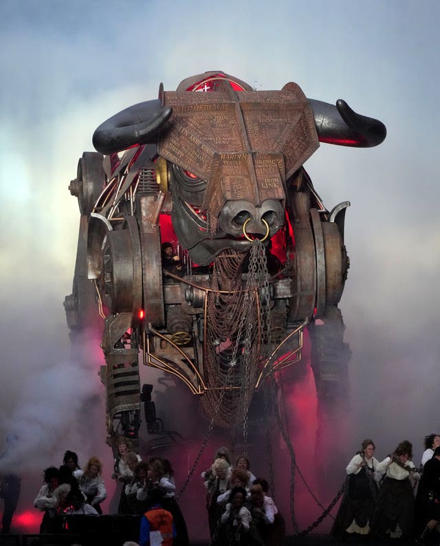 The Raging Bull during the opening ceremony of the Birmingham 2022 Commonwealth Games