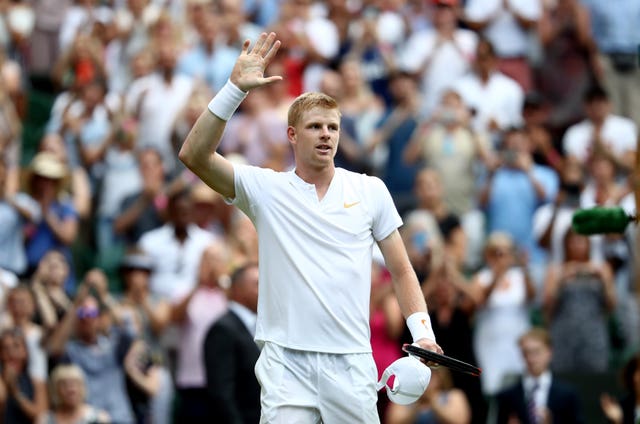 Kyle Edmund celebrates after another positive display