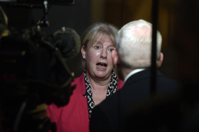 Finance Secretary Shona Robison speaking to the media after she announced the draft Budget for 2026-27 to MSPs