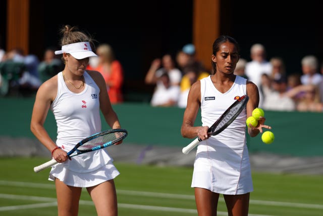 Maia Lumsden and Naiktha Bains are looking to make the semi-finals of the women's doubles