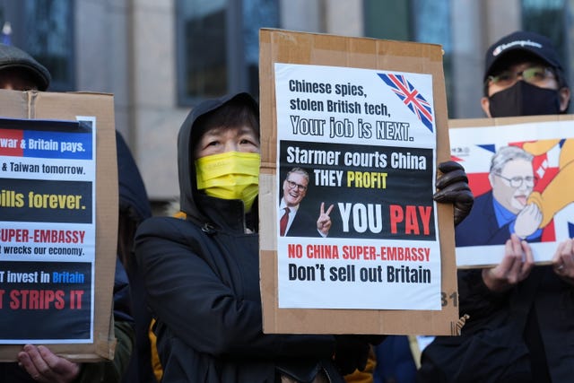 Chinese Embassy in London demonstration