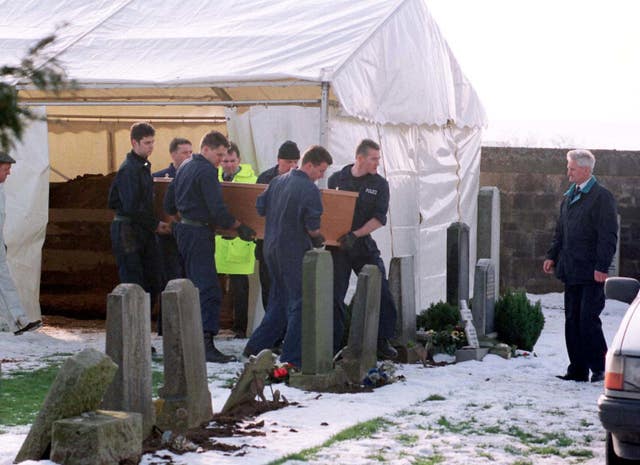 Exhumation of body of John Irvine McInnes