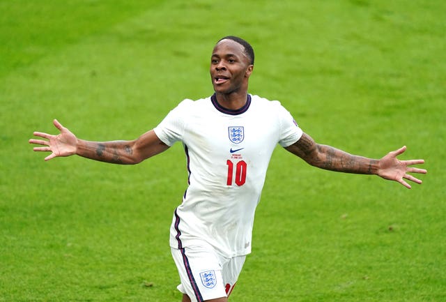 Raheem Sterling scored his third goal of Euro 2020 in England's 2-0 win over Germany (Mike Egerton/PA).