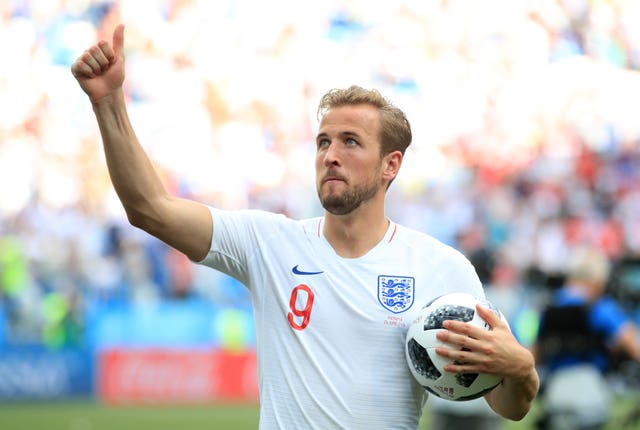 Kane collected the match-ball following his World Cup hat-trick in the 6-1 win over Panama