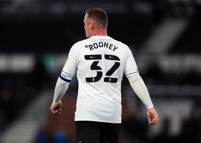 Rooney joined Derby as a player-coach 