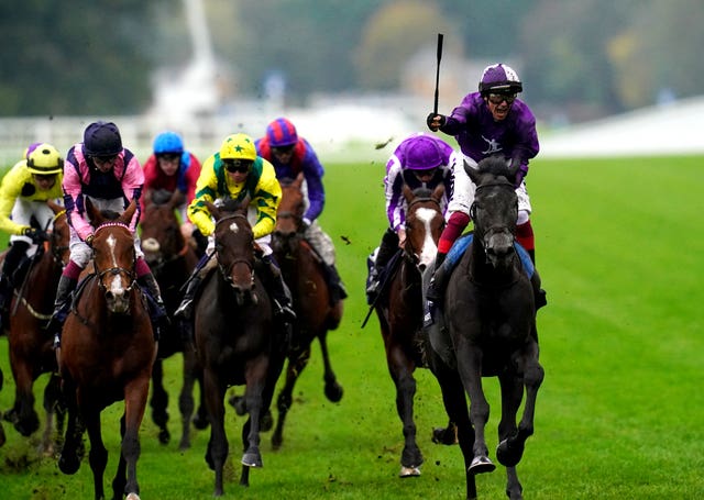 King Of Steel (right) winning the Champion Stakes