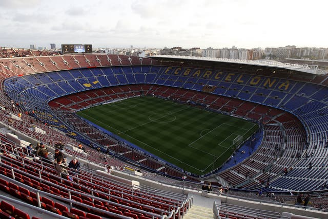 The Nou Camp could soon start hosting games again (Nick Potts/PA)