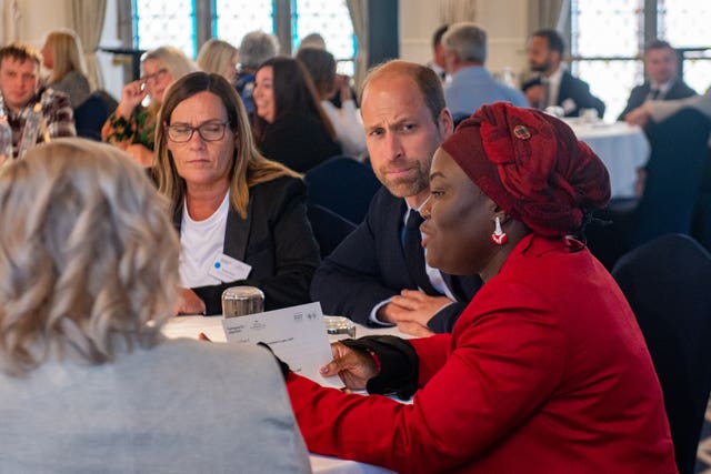 The Prince of Wales, known in Scotland as the Duke of Rothesay, at a Homewards Aberdeen thank you event for workers across the city's homelessness sector