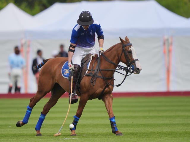 William playing polo 