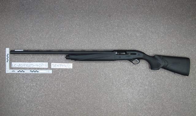 The semi-automatic Beretta Matthew Moseley used to shoot Lee Holt (Lancashire Constabulary/PA)