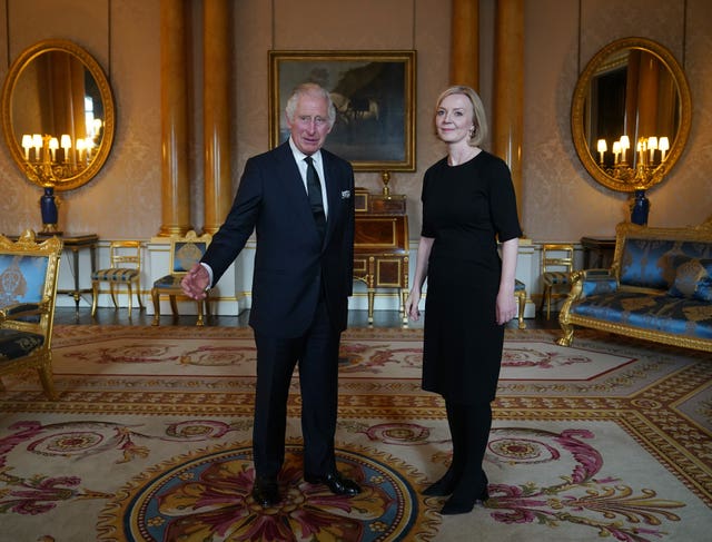 Charles welcomes Liz Truss at Buckingham Palace 