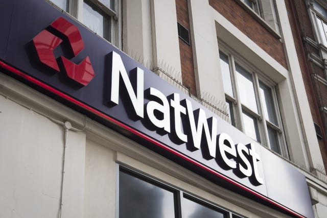 A NatWest sign on a bank