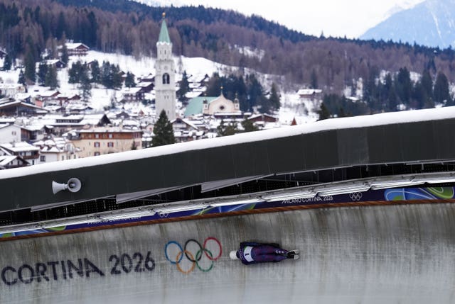 Matt Weston during the men’s skeleton heats