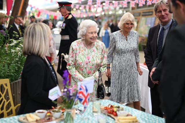 The Queen met people from communities across Cornwall at the Eden Project in celebration of The Big Lunch initiative