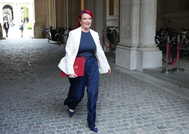 Transport Secretary Louise Haigh walking along Downing Street