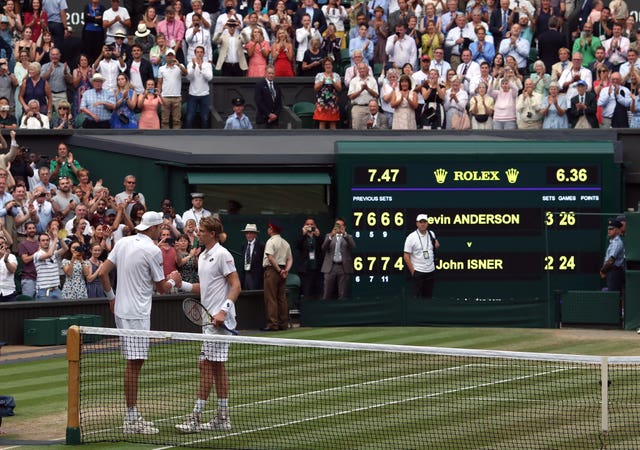 Kevin Anderson and John Isner went into extra time on Friday (Steven Paston/PA)