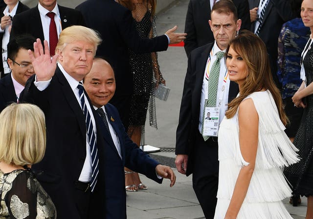 Donald and Melania Trump (Stefan Rousseau/PA)