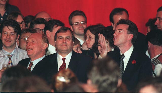 Blair rally/Mandelson/Prescott/Kinnock