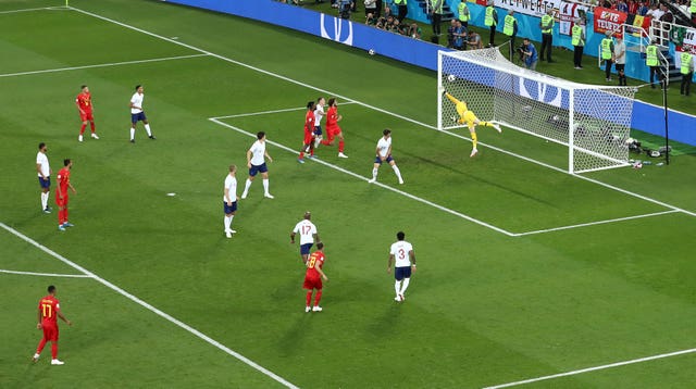 Belgium’s Adnan Januzaj condemned England to defeat in their final group game (Tim Goode/PA)