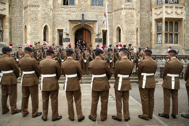 Fusiliers march through London to celebrate 50th anniversary ...