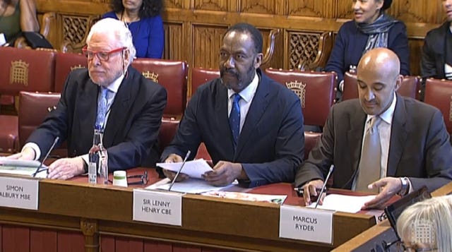 Lenny Henry gives evidence to communications committee