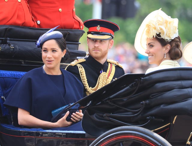 The Duke and Duchess of Sussex with the Duchess of Cambridge