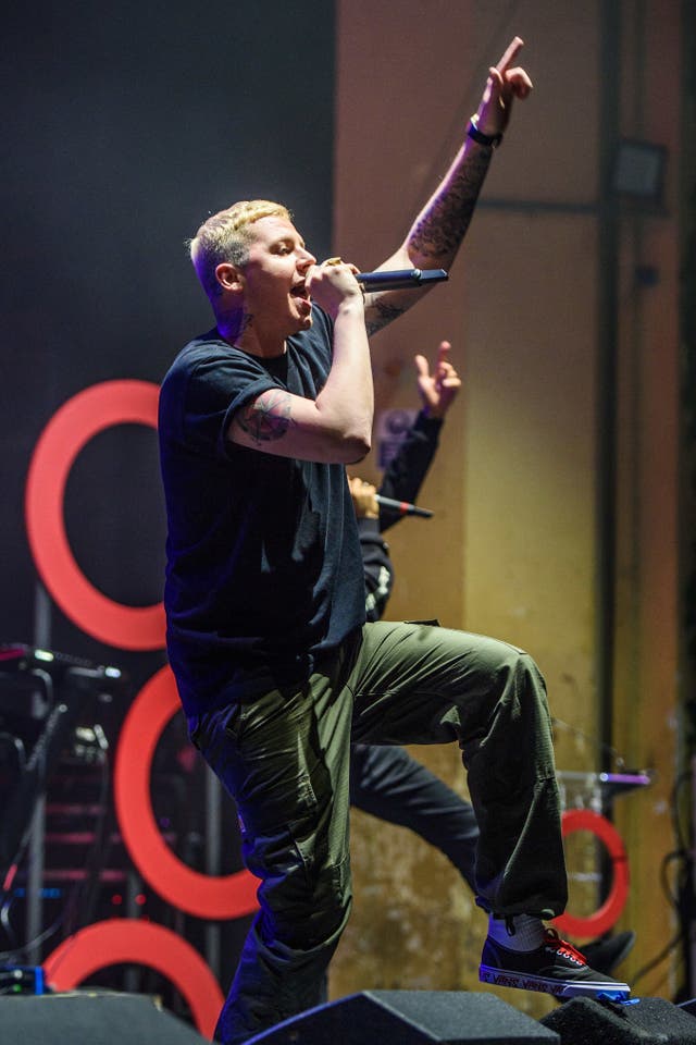 Professor Green on stage