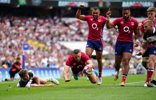 Jonny May made a try-scoring comeback for England against the Barbarians in June