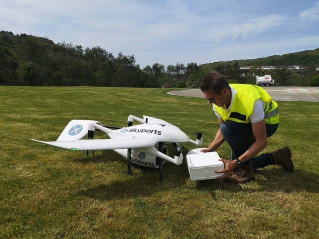 Drones delivery trial