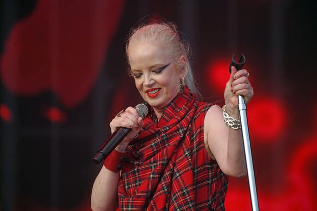 Shirley Manson performing with Garbage