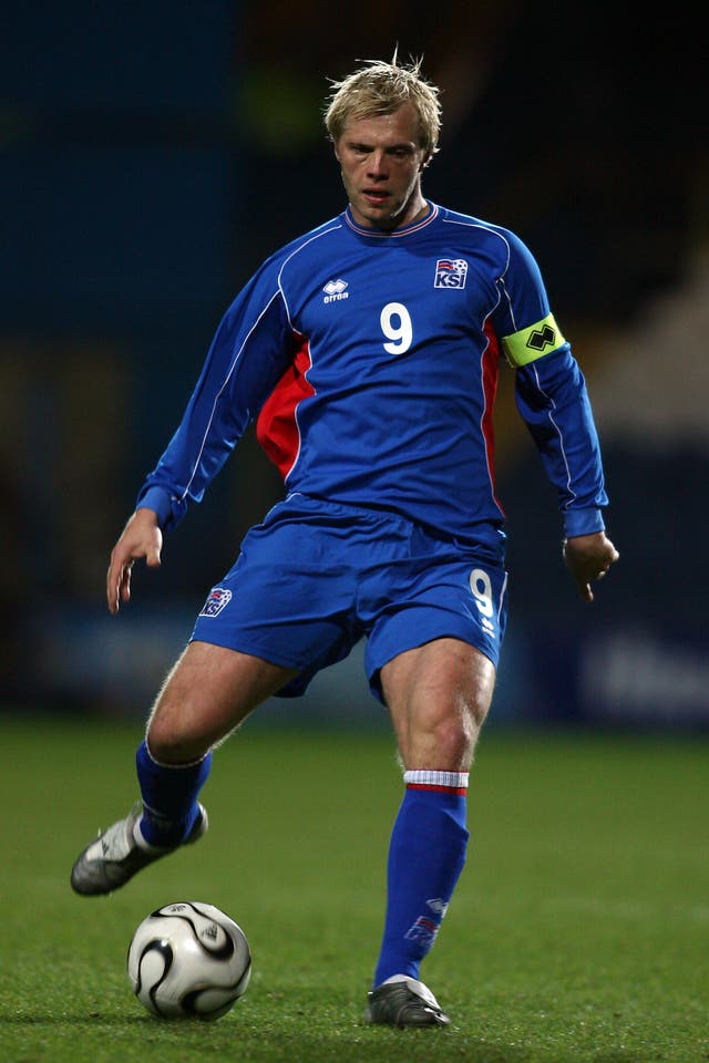 Iceland's Eidur Gudjohnsen in action against Trindad and Tobago