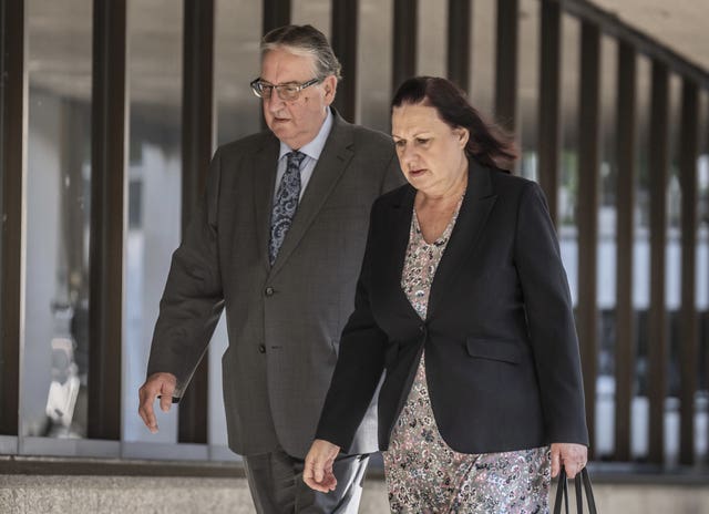 John and Susan Letby, the parents of Lucy Letby, outside Manchester Crown Court