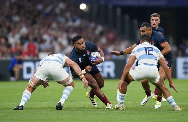 Manu Tuilagi in action during England's win over Argentina