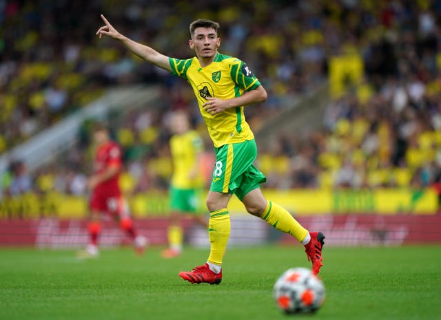 Norwich's on-loan Chelsea midfielder Billy Gilmour was the target of the chants.