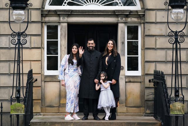 Humza Yousaf and family