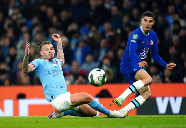 Kalvin Phillips (left) returned to action 