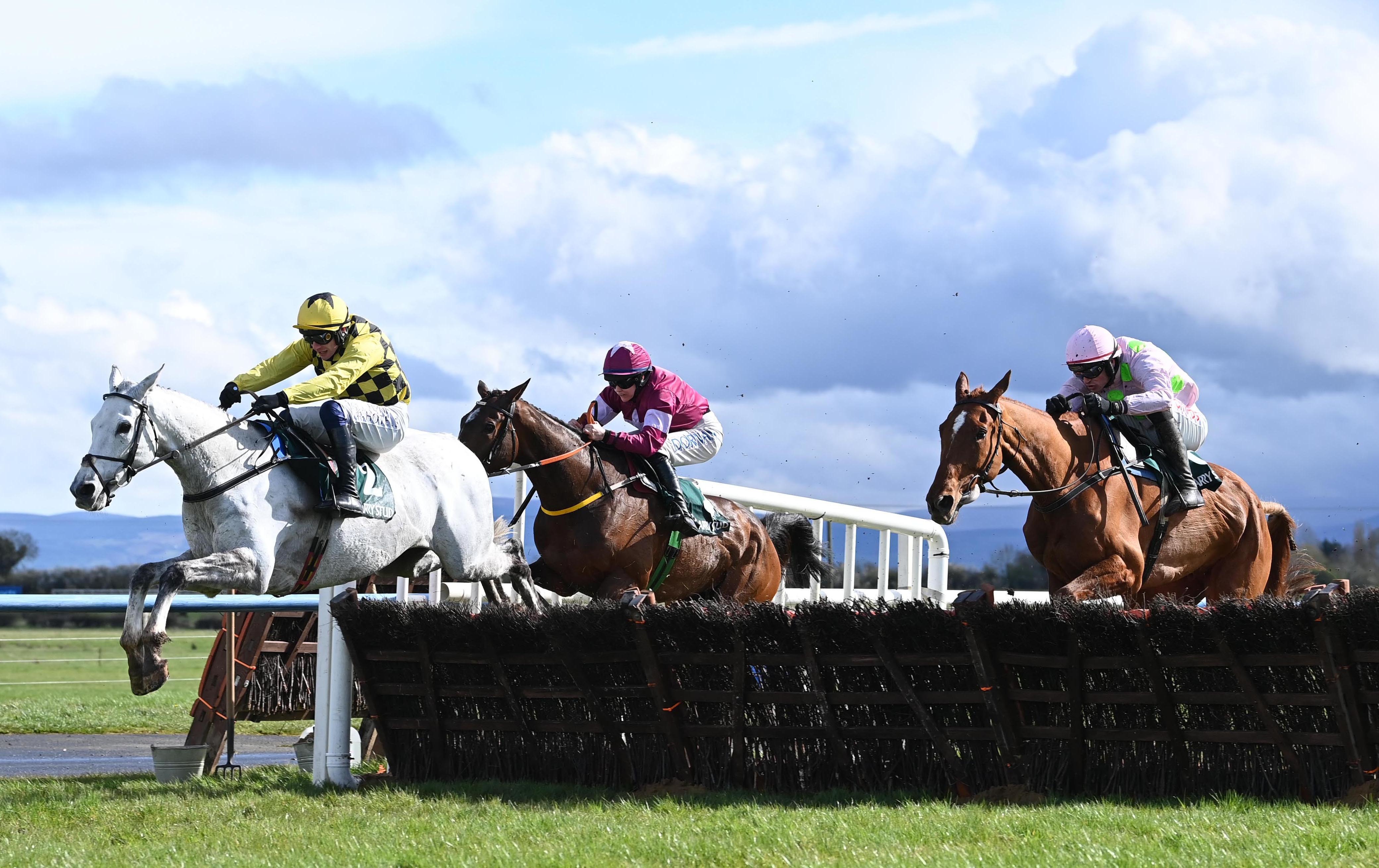 Asterion Forlonge ridden by Paul Townend (left) win the Rathbarry and Glenview Studs Hurdle at Fairyhouse