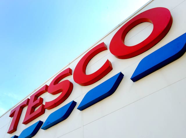 A sign for Tesco (Nick Ansell/PA)