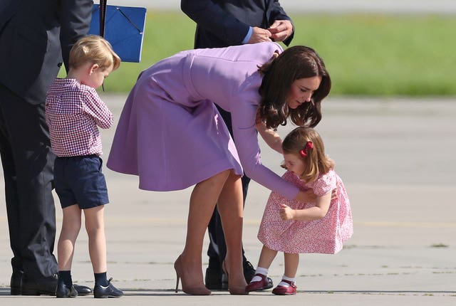 Princess Charlotte's protest during a visit to Airbus in Hamburg, Germany (Jane Barlow/PA)