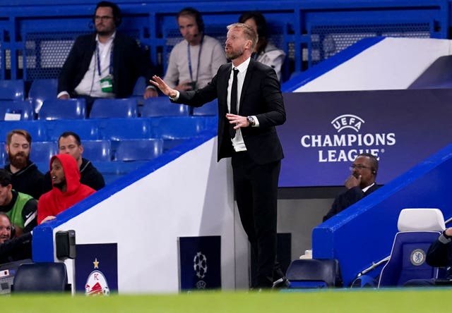 Graham Potter was taking charge of his first game for Chelsea