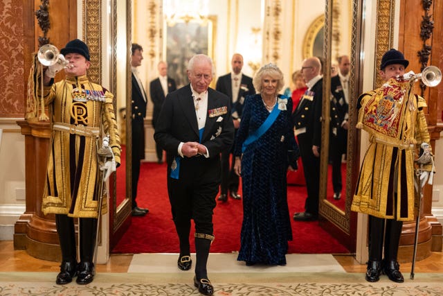 The King and Queen at Buckingham Palace