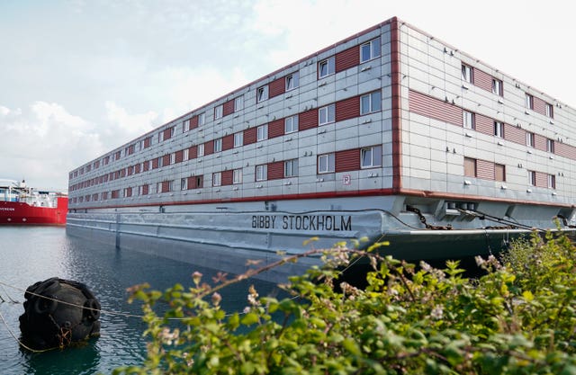 The Bibby Stockholm barge