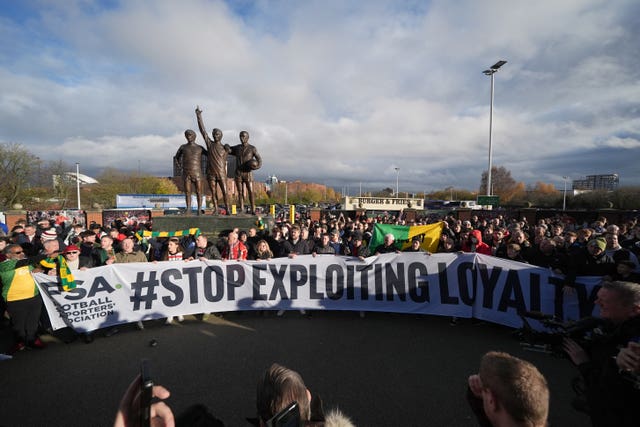 Manchester United fans protested ticket pricing last weekend before facing Everton